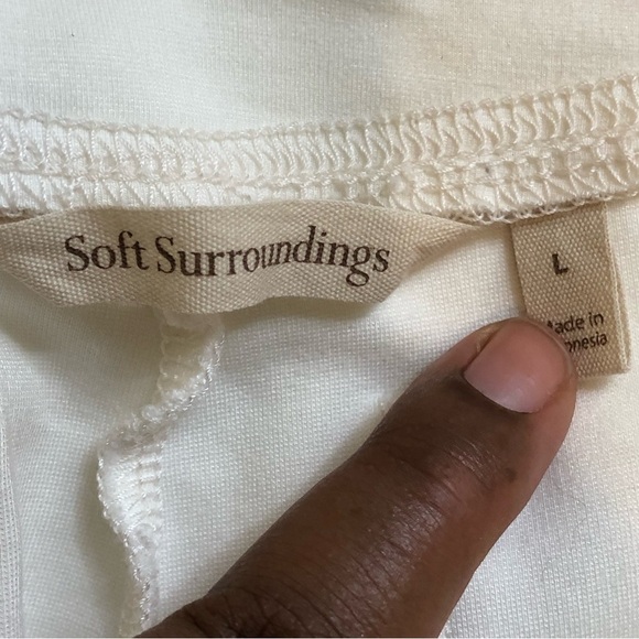 Soft Surroundings White Perfect Ponte Straight Leg Pants | Size L - Picture 9 of 11